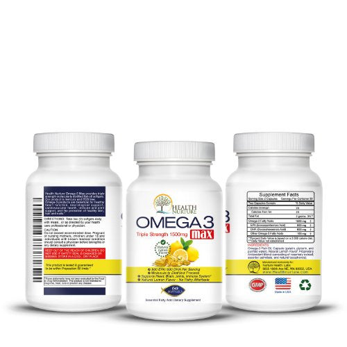 HEALTH NURTURE FISH OIL OMEGA-3 Maximum Strength (800 EPA/600 Dha)